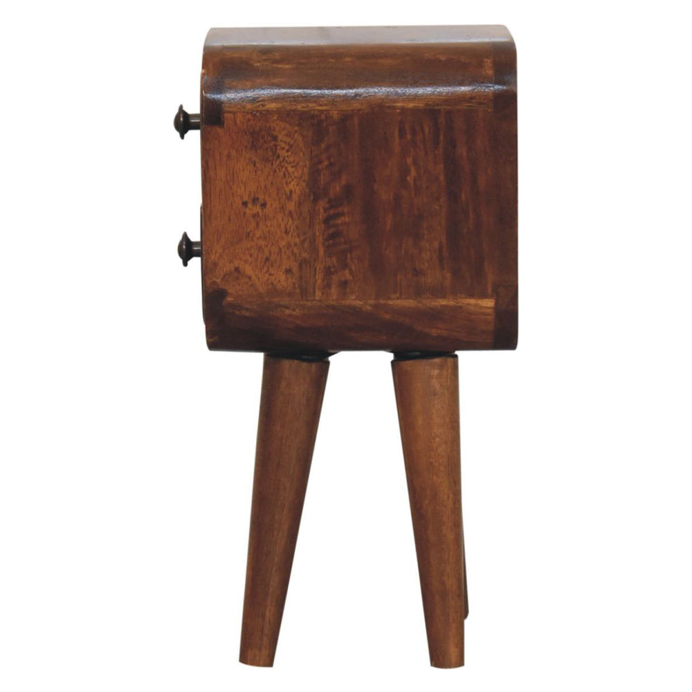 Artisan - Extra Mini Curved Chestnut Bedside