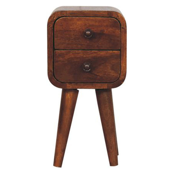 Artisan - Extra Mini Curved Chestnut Bedside