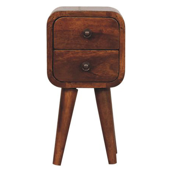 Artisan - Extra Mini Curved Chestnut Bedside