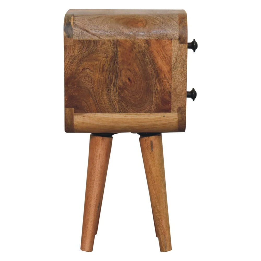 Artisan - Extra Mini Curved Oak-Ish Bedside