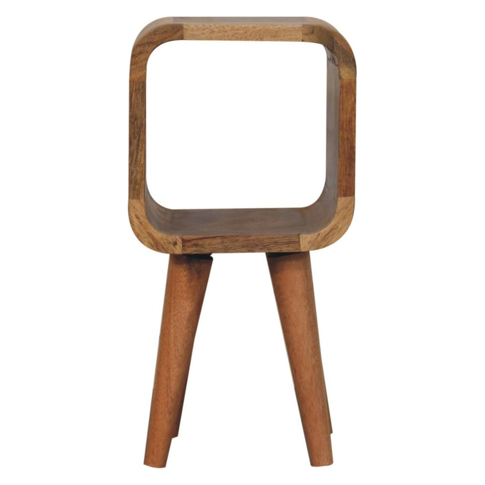 Artisan - Extra Mini Minimalist Open Curved Oak-Ish Bedside