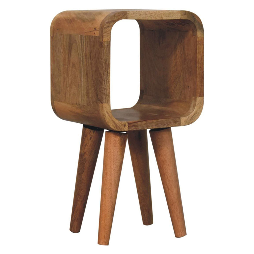 Artisan - Extra Mini Minimalist Open Curved Oak-Ish Bedside