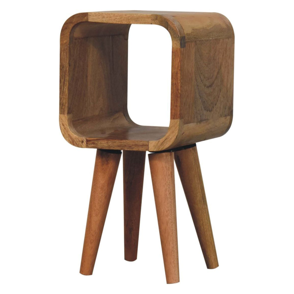 Artisan - Extra Mini Minimalist Open Curved Oak-Ish Bedside