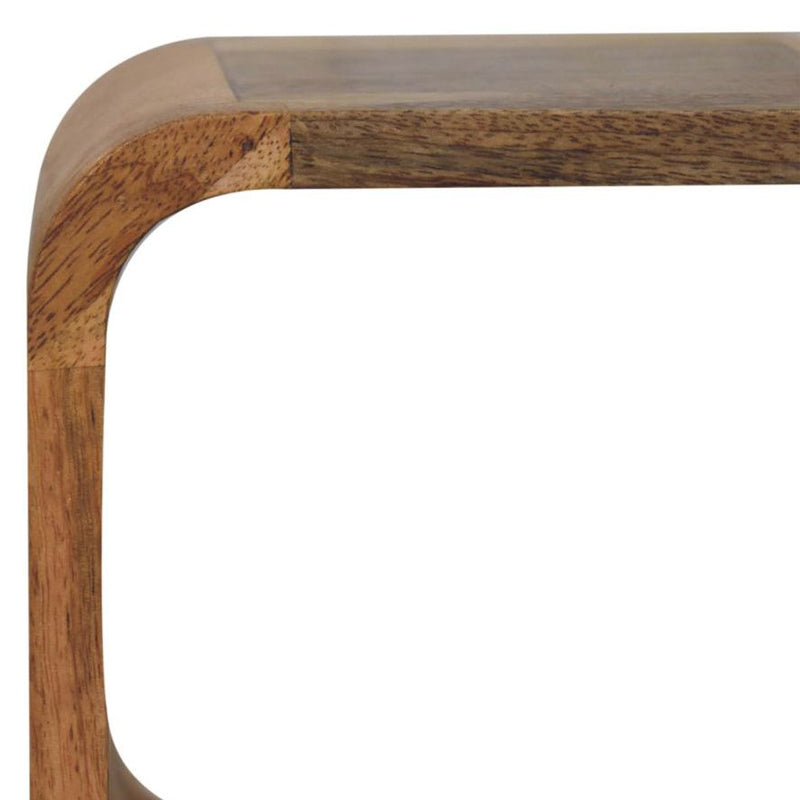 Artisan - Extra Mini Minimalist Open Curved Oak-Ish Bedside