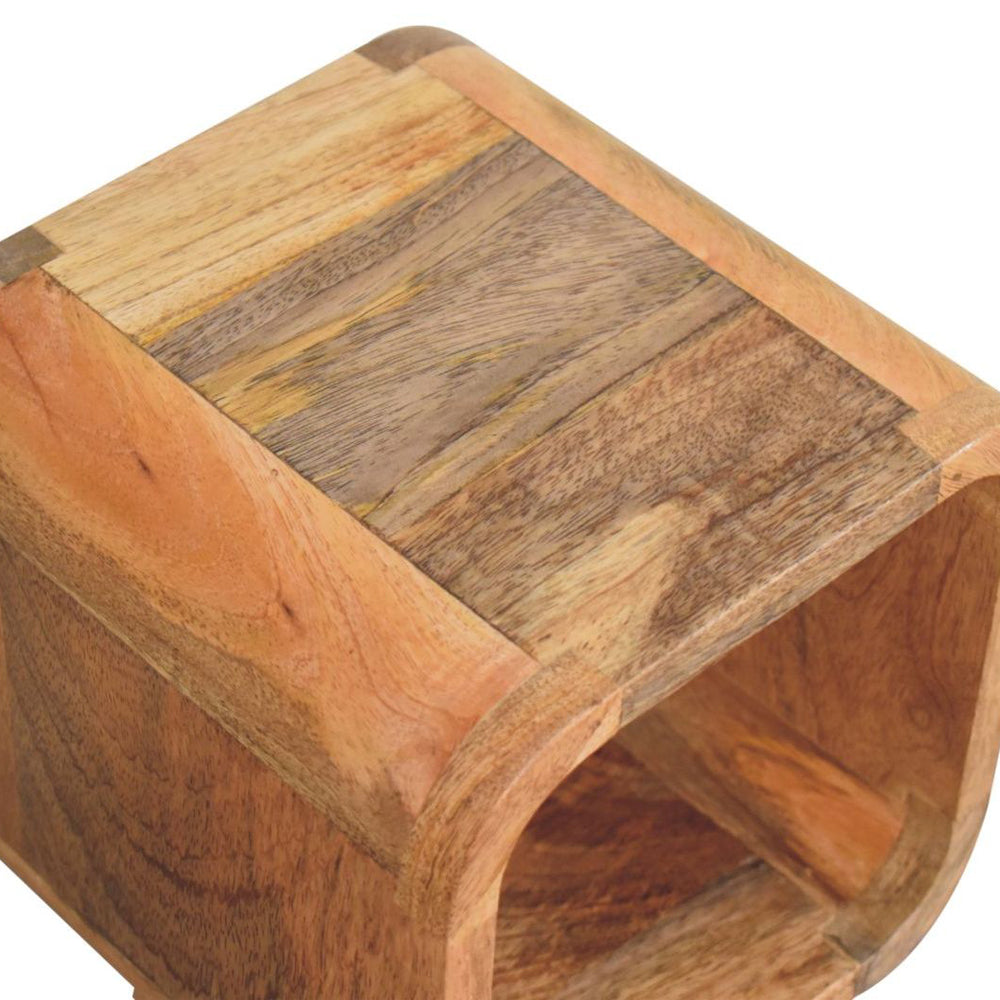 Artisan - Extra Mini Minimalist Open Curved Oak-Ish Bedside