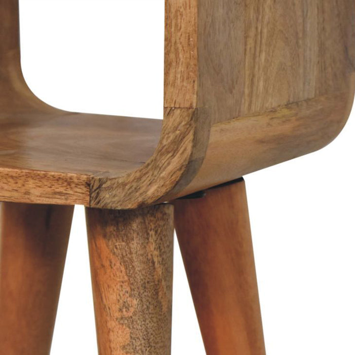 Artisan - Extra Mini Minimalist Open Curved Oak-Ish Bedside
