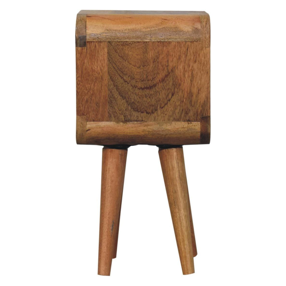Artisan - Extra Mini Minimalist Open Curved Oak-Ish Bedside