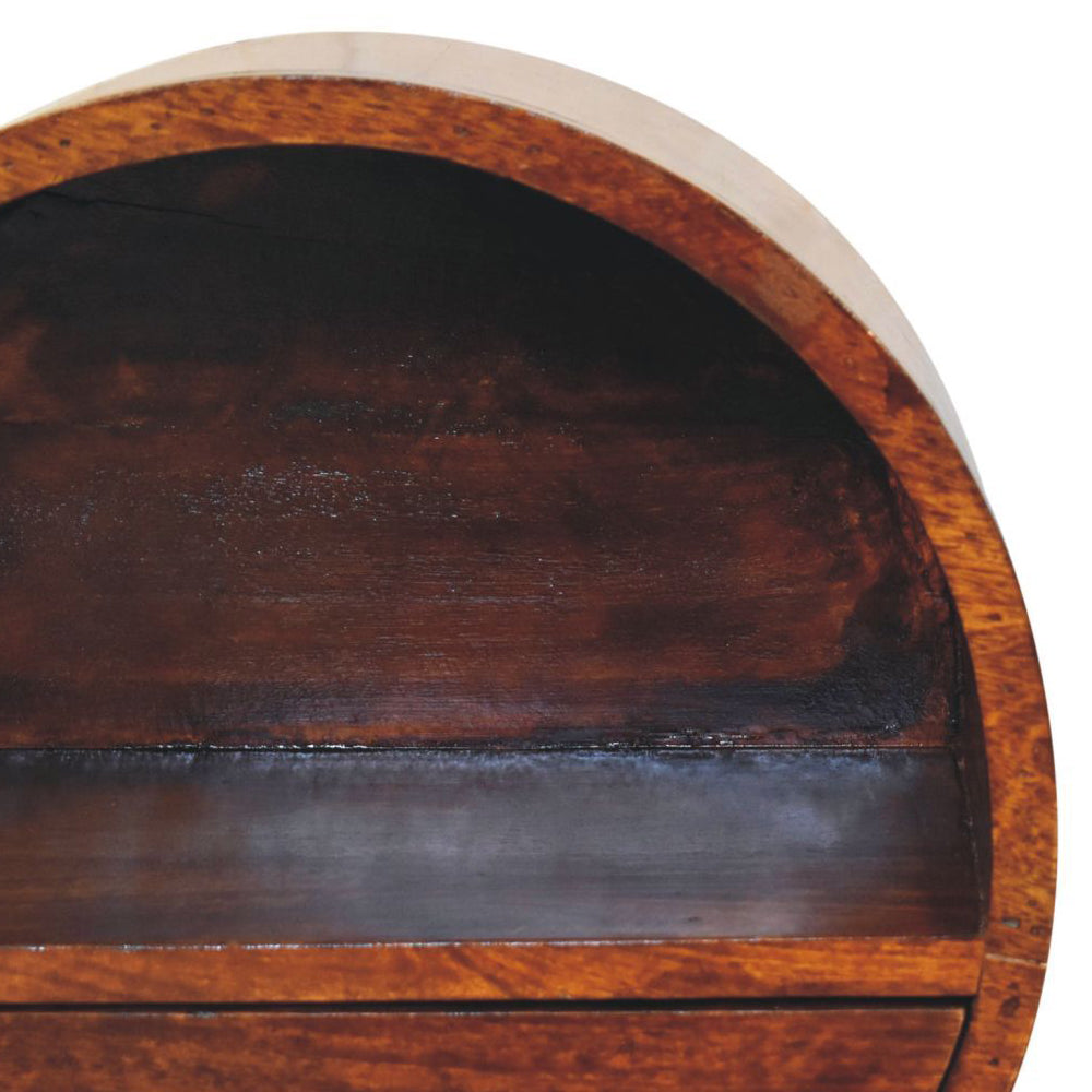 Artisan - Floating Circle Chestnut Bedside