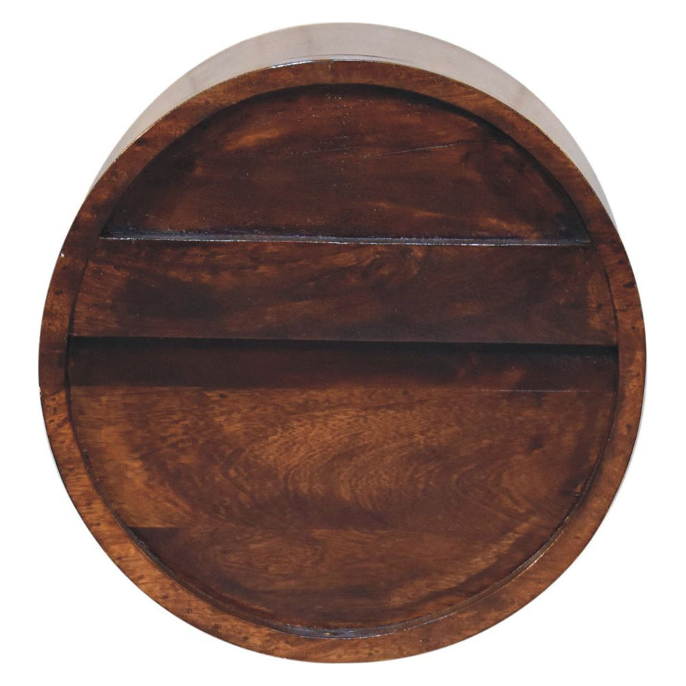 Artisan - Floating Circle Chestnut Bedside