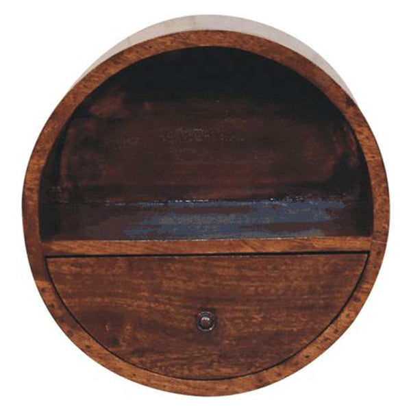 Artisan - Floating Circle Chestnut Bedside