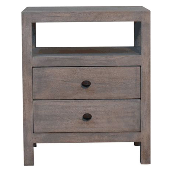 Artisan - Acid Wash 2 Drawer Open Bedside