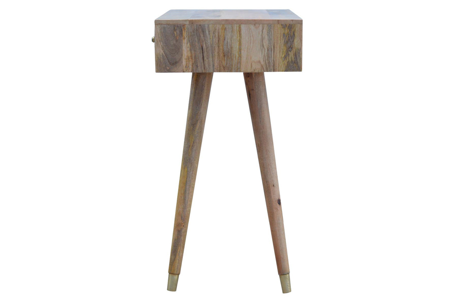 Artisan - Oak-ish Gold Brass Inlay Console Table