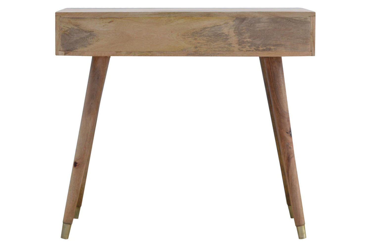Artisan - Oak-ish Gold Brass Inlay Console Table