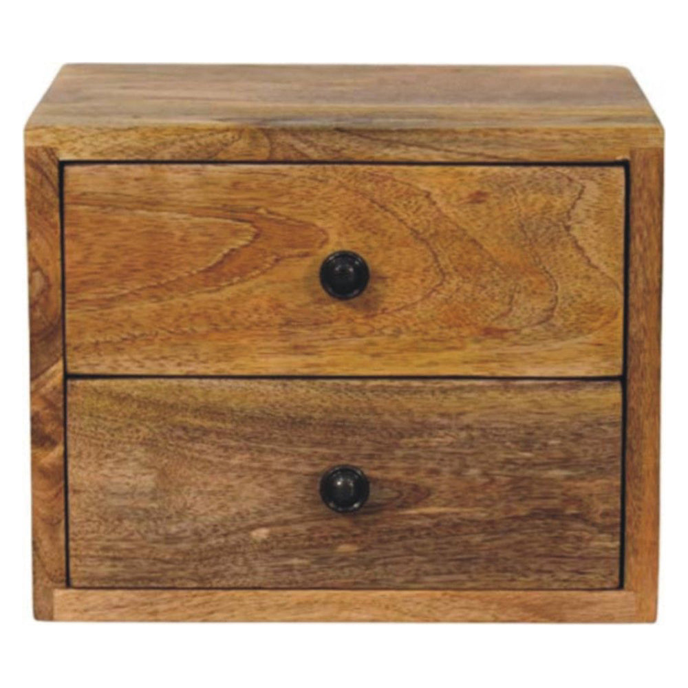 Artisan - Solis 2-Drawer Oak-Ish Wall Mounted Nightstand