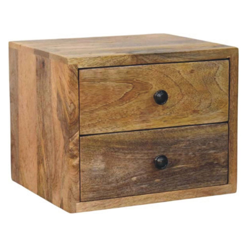 Artisan - Solis 2-Drawer Oak-Ish Wall Mounted Nightstand