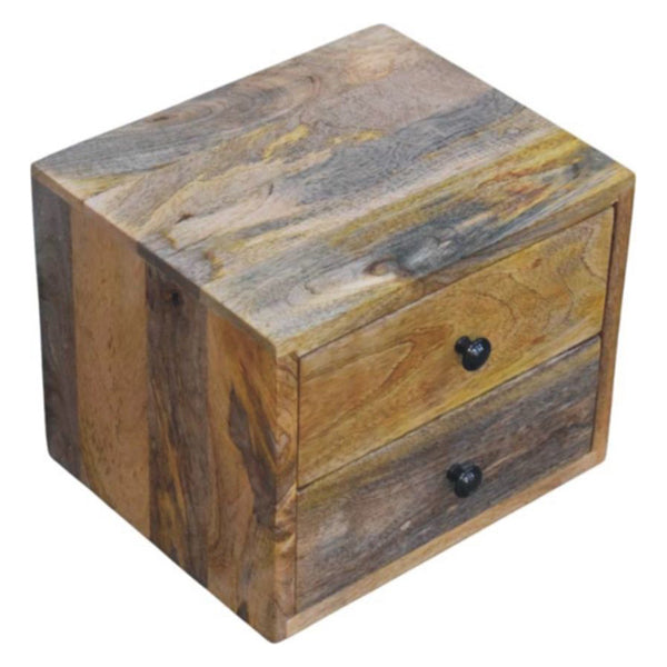 Artisan - Solis 2-Drawer Oak-Ish Wall Mounted Nightstand