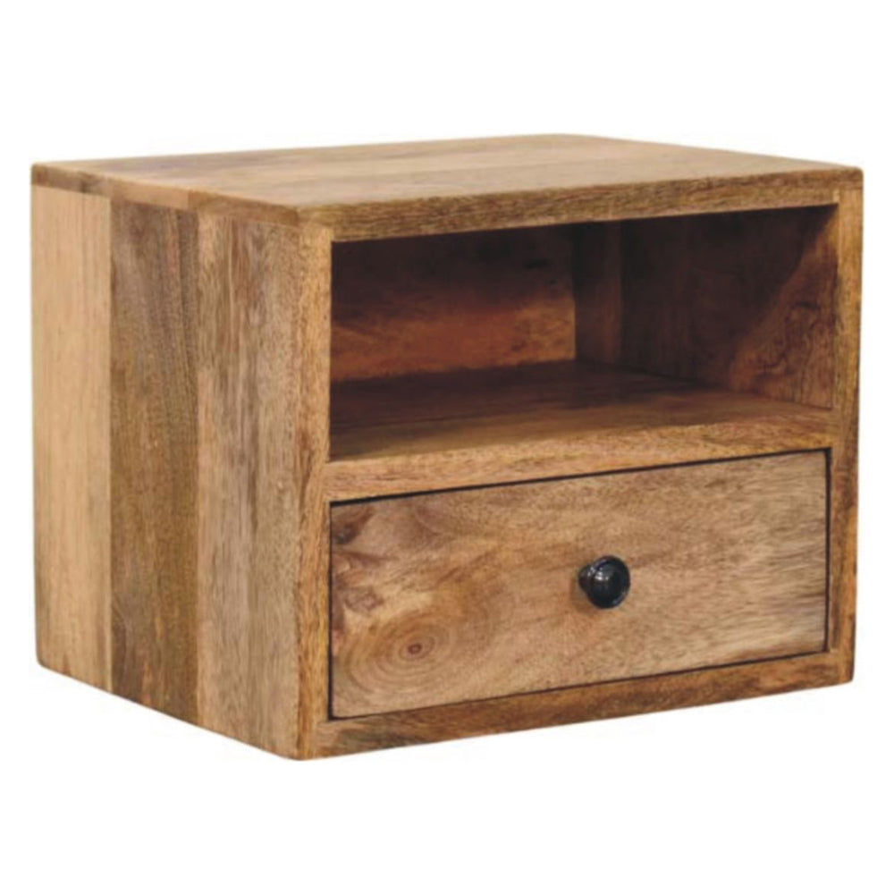 Artisan - Solis 1-Drawer Oak-Ish Wall Mounted Nightstand
