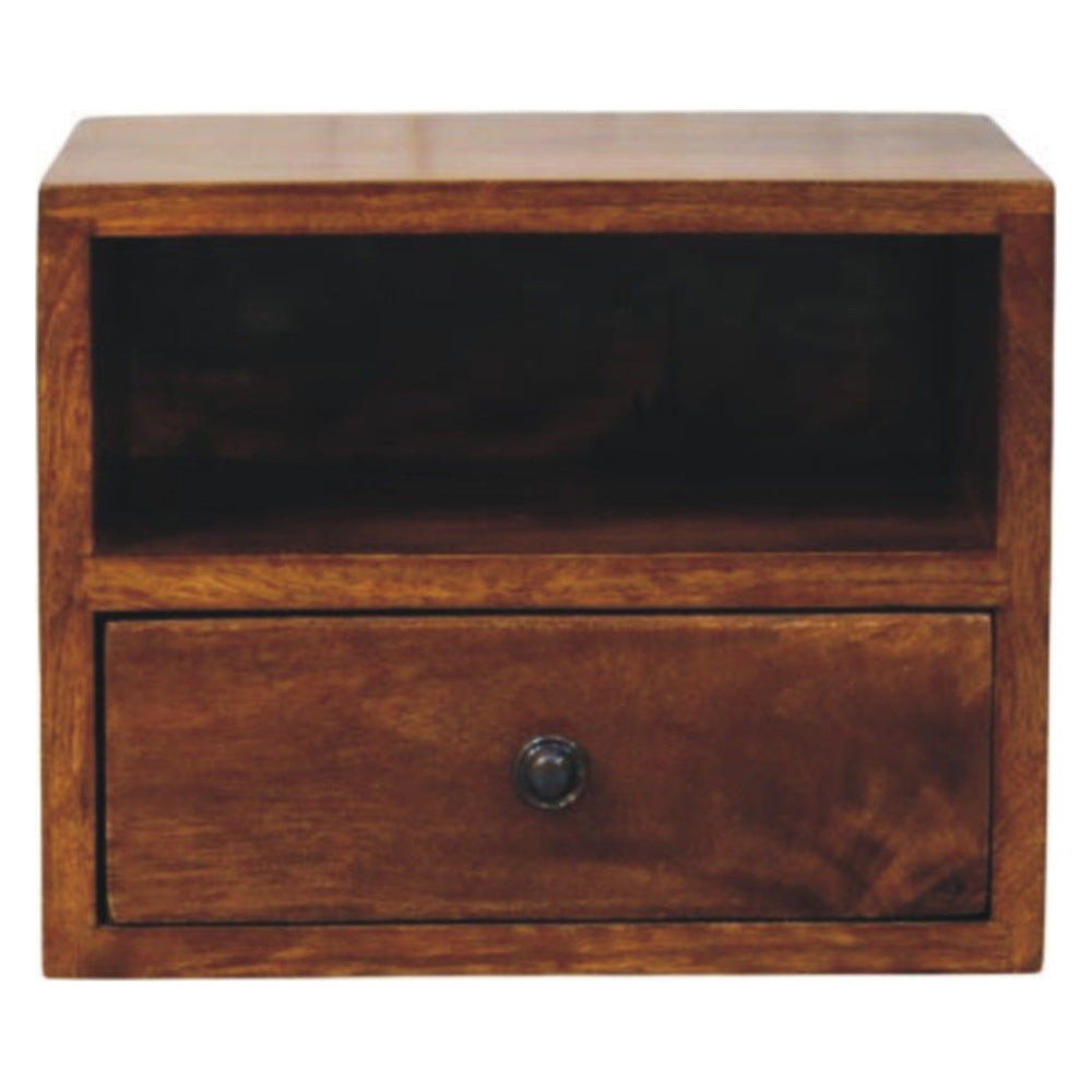 Artisan - Solis 1-Drawer Chestnut Wall Mounted Nightstand