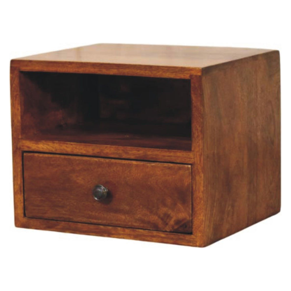 Artisan - Solis 1-Drawer Chestnut Wall Mounted Nightstand