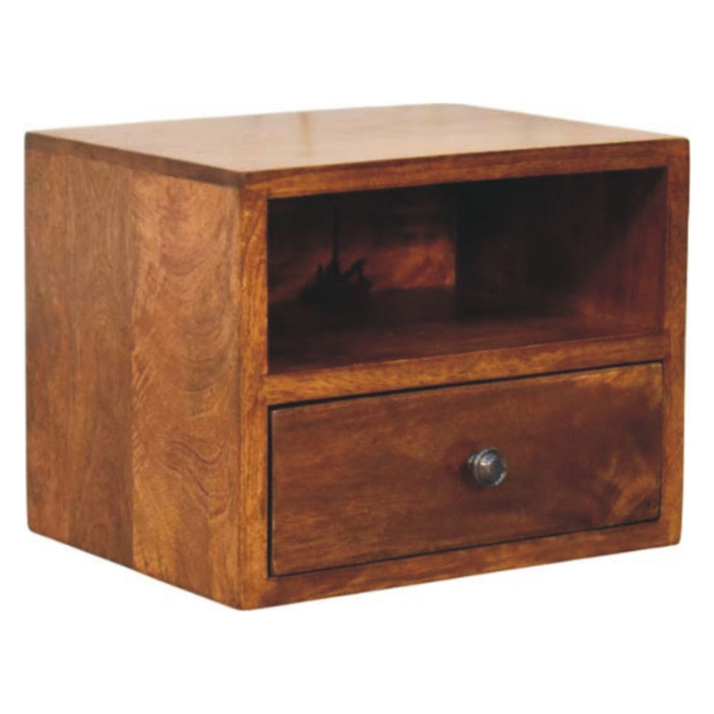 Artisan - Solis 1-Drawer Chestnut Wall Mounted Nightstand