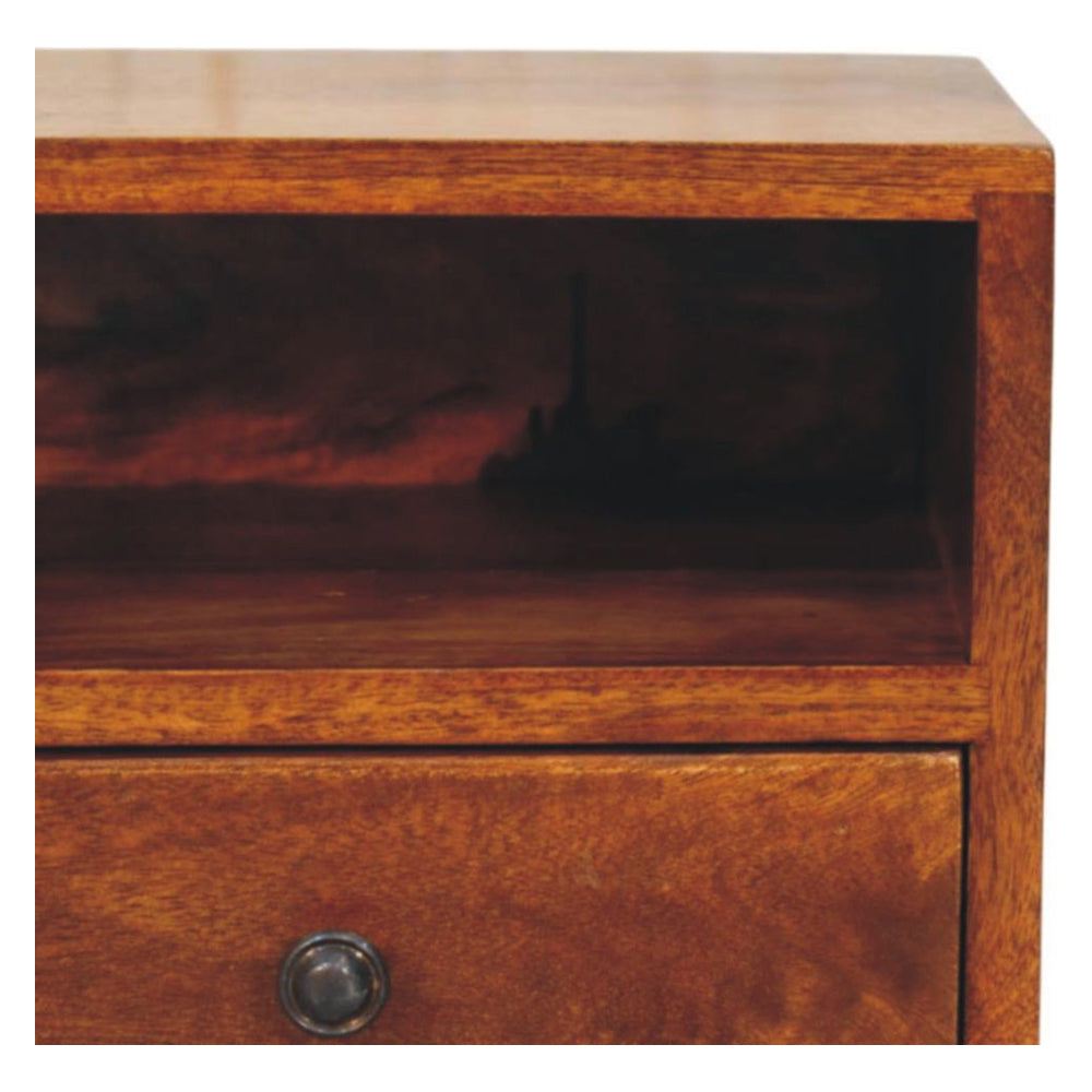 Artisan - Solis 1-Drawer Chestnut Wall Mounted Nightstand