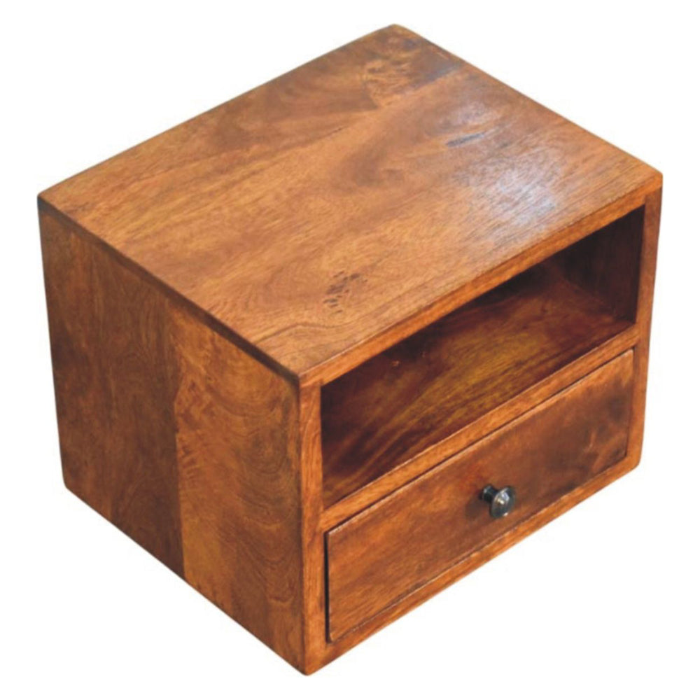 Artisan - Solis 1-Drawer Chestnut Wall Mounted Nightstand