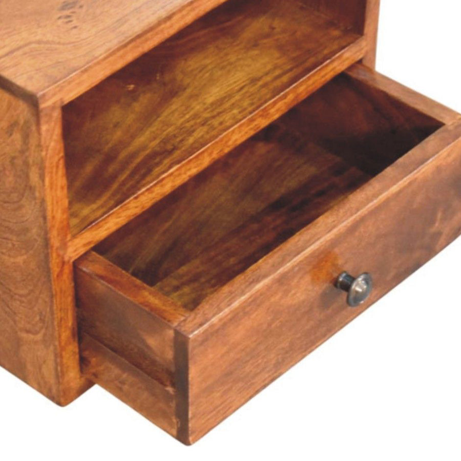 Artisan - Solis 1-Drawer Chestnut Wall Mounted Nightstand