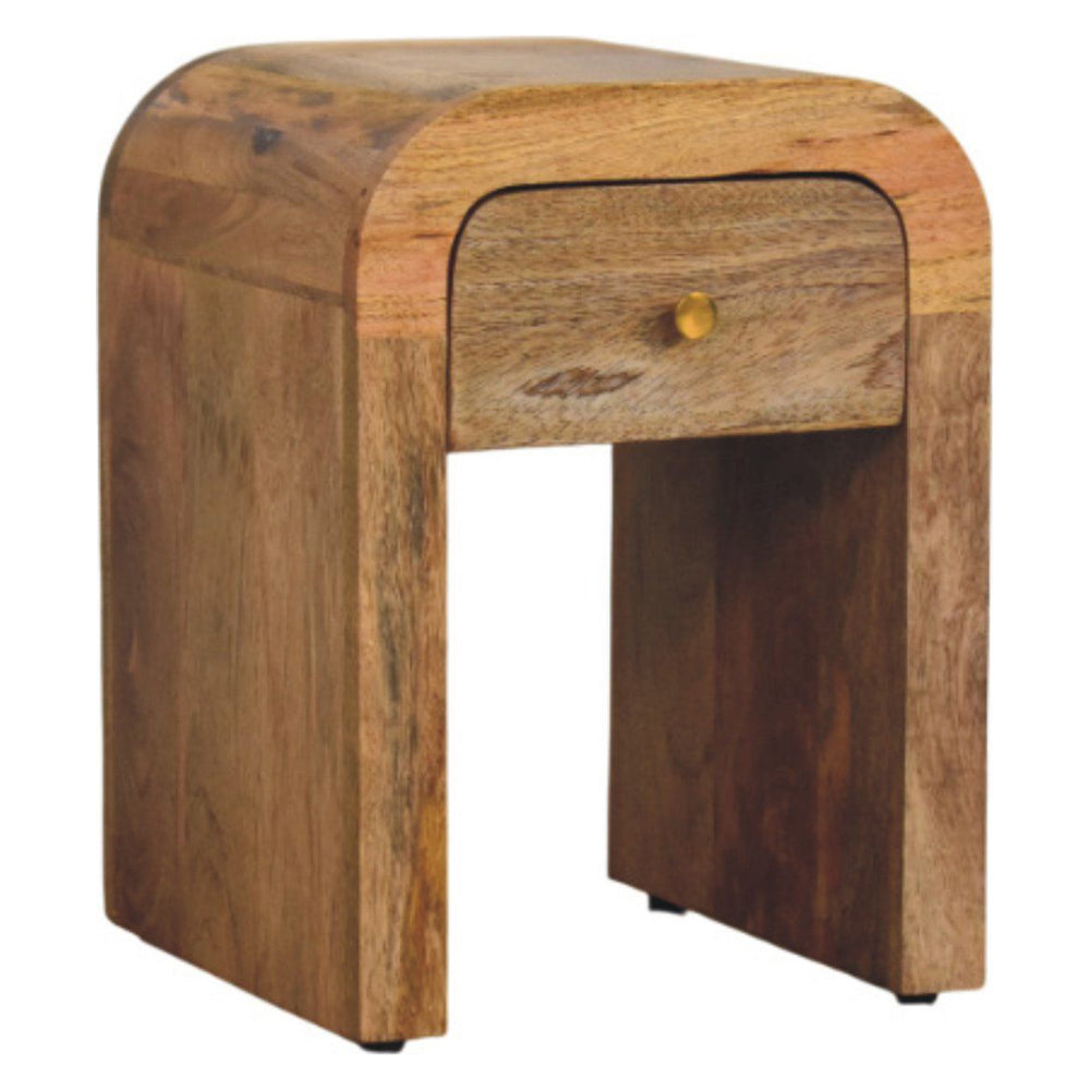 Artisan - Mini Darcy Oak-Ish Nightstand With Curved Edges