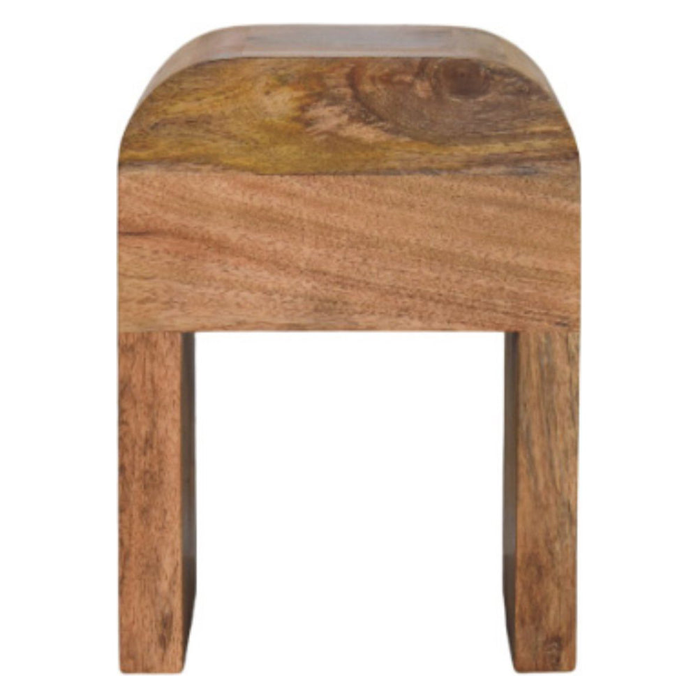 Artisan - Mini Darcy Oak-Ish Nightstand With Curved Edges