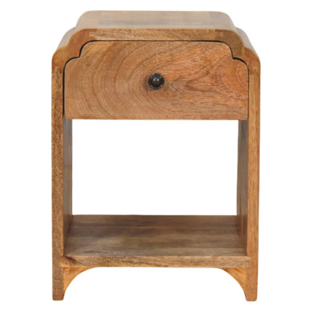 Artisan - Newton Mini Oak-Ish Nightstand With A Drawer And Open Shelf