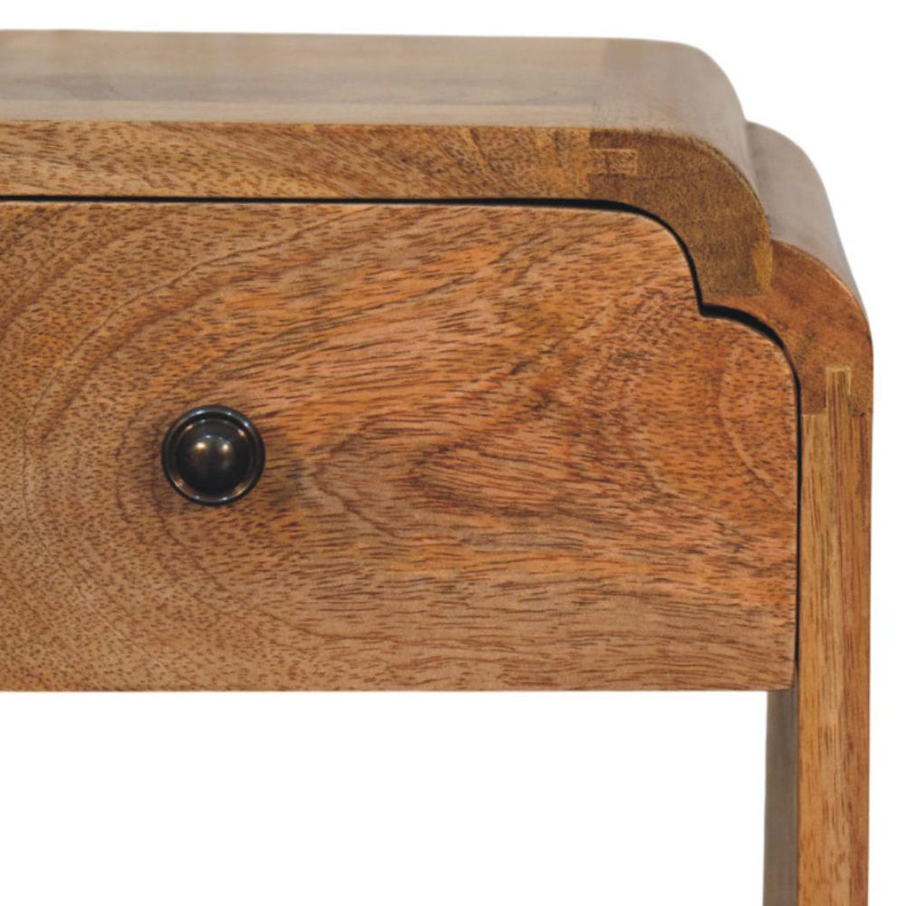 Artisan - Newton Mini Oak-Ish Nightstand With A Drawer And Open Shelf