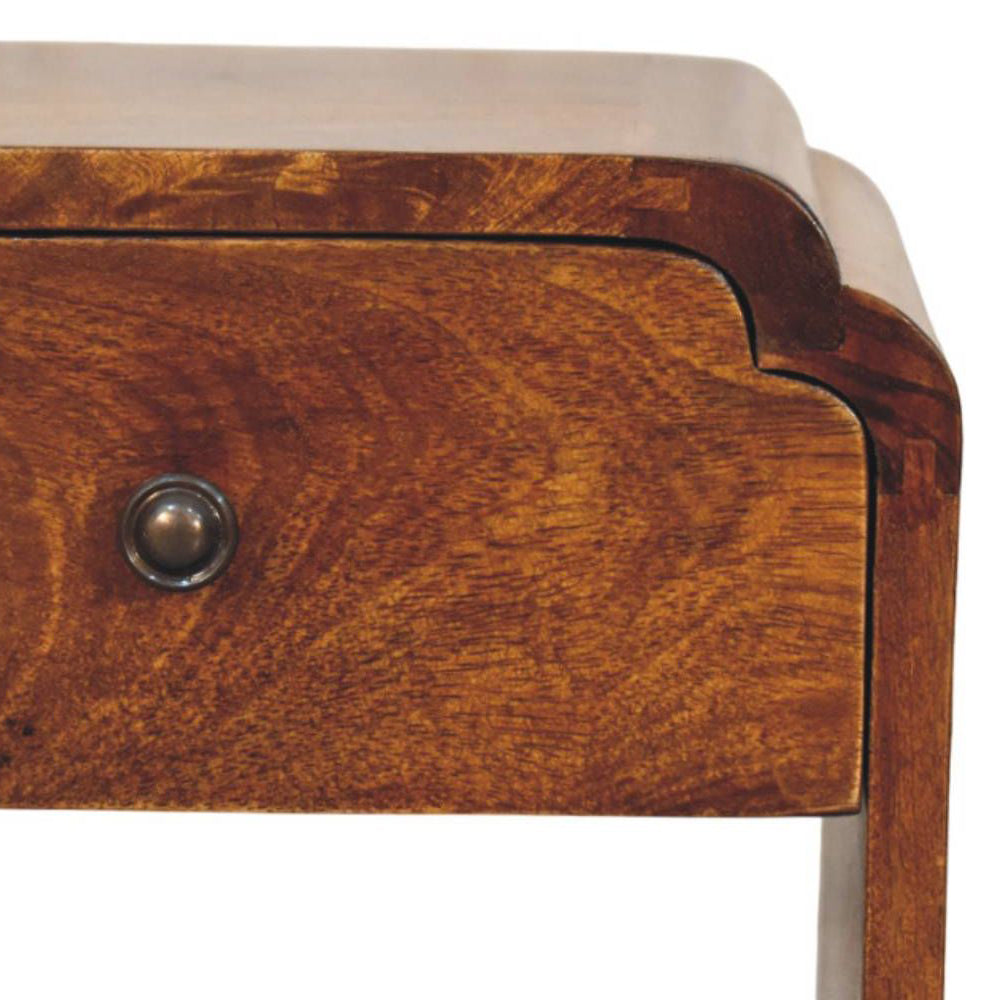 Artisan - Newton Mini Chestnut Nightstand With A Drawer And Open Shelf