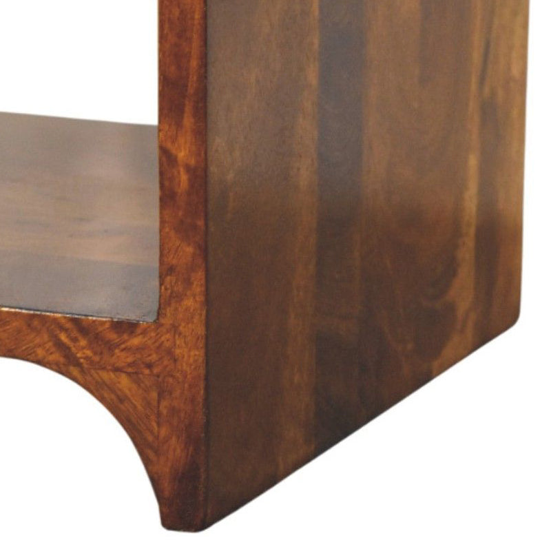 Artisan - Newton Mini Chestnut Nightstand With A Drawer And Open Shelf