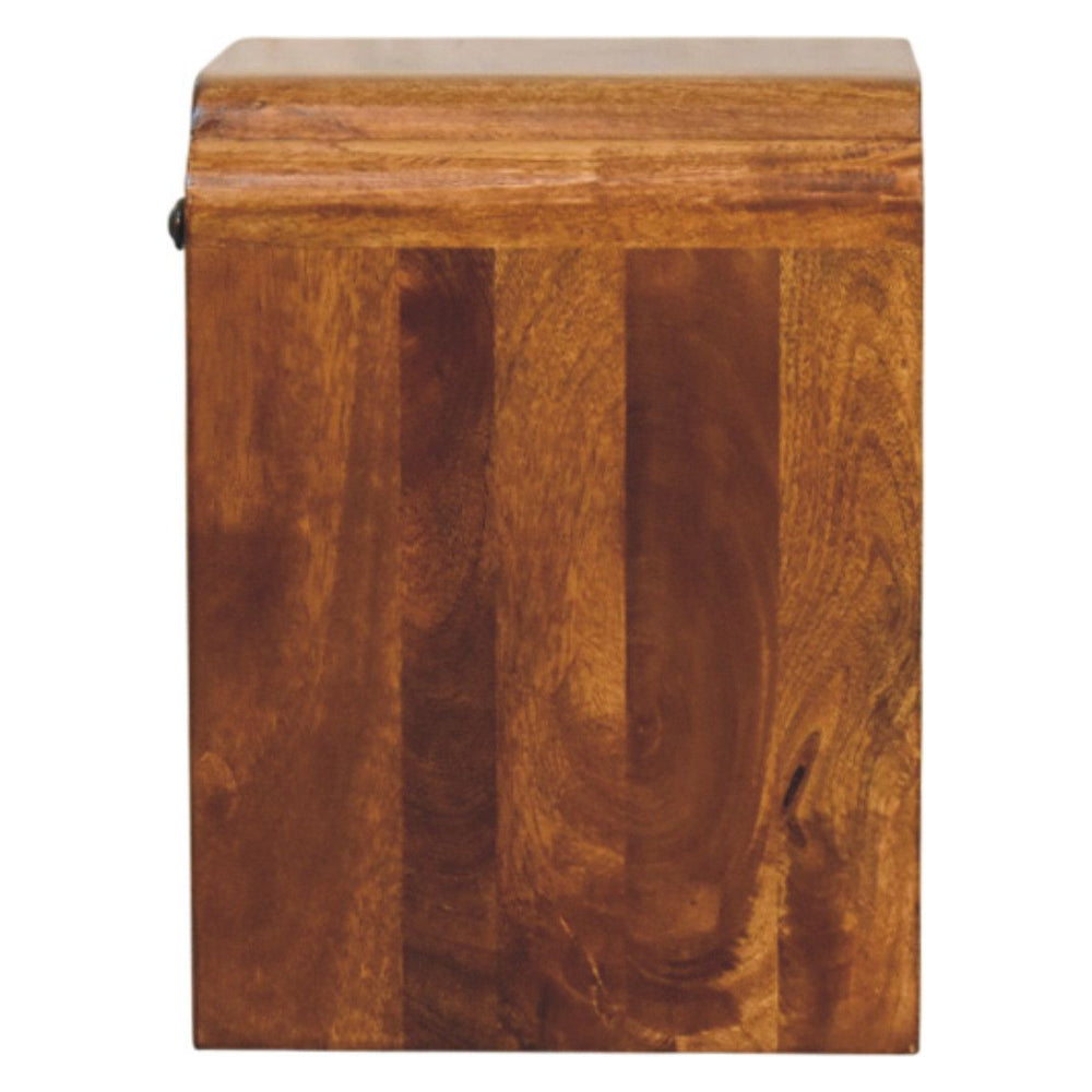 Artisan - Newton Mini Chestnut Nightstand With A Drawer And Open Shelf