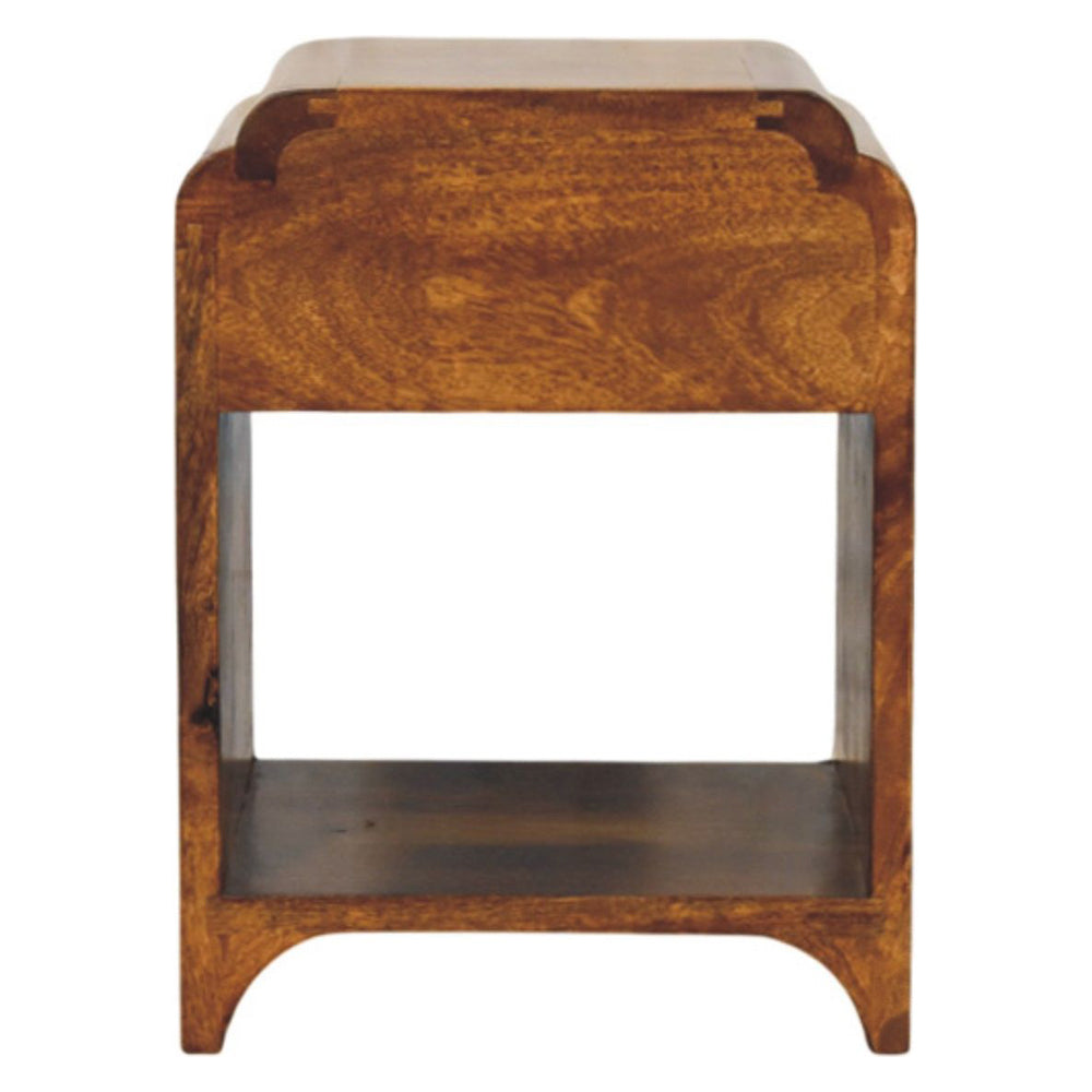 Artisan - Newton Mini Chestnut Nightstand With A Drawer And Open Shelf