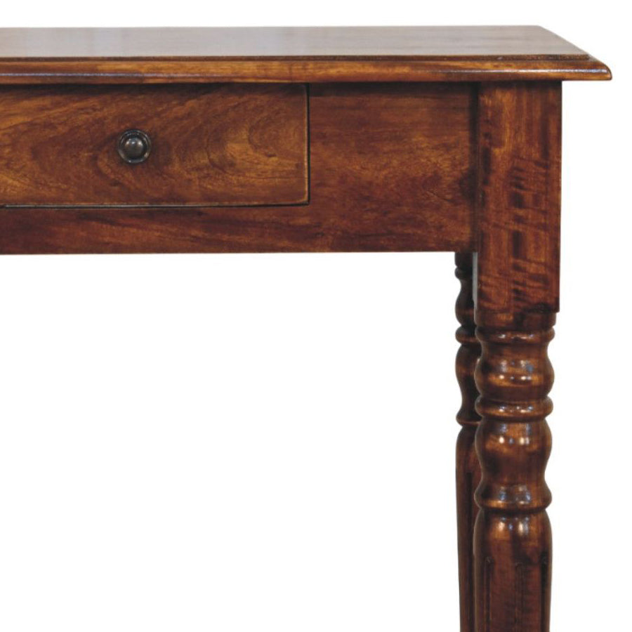 Artisan - Turned Legs 3 Drawer Chestnut Console