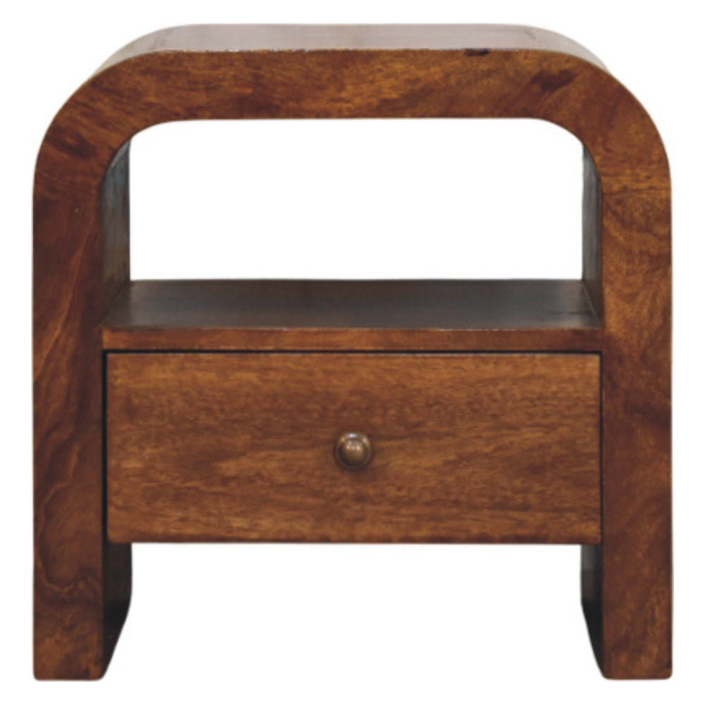 Artisan - Darcy Chestnut Nightstand With Drawer And Open Shelf