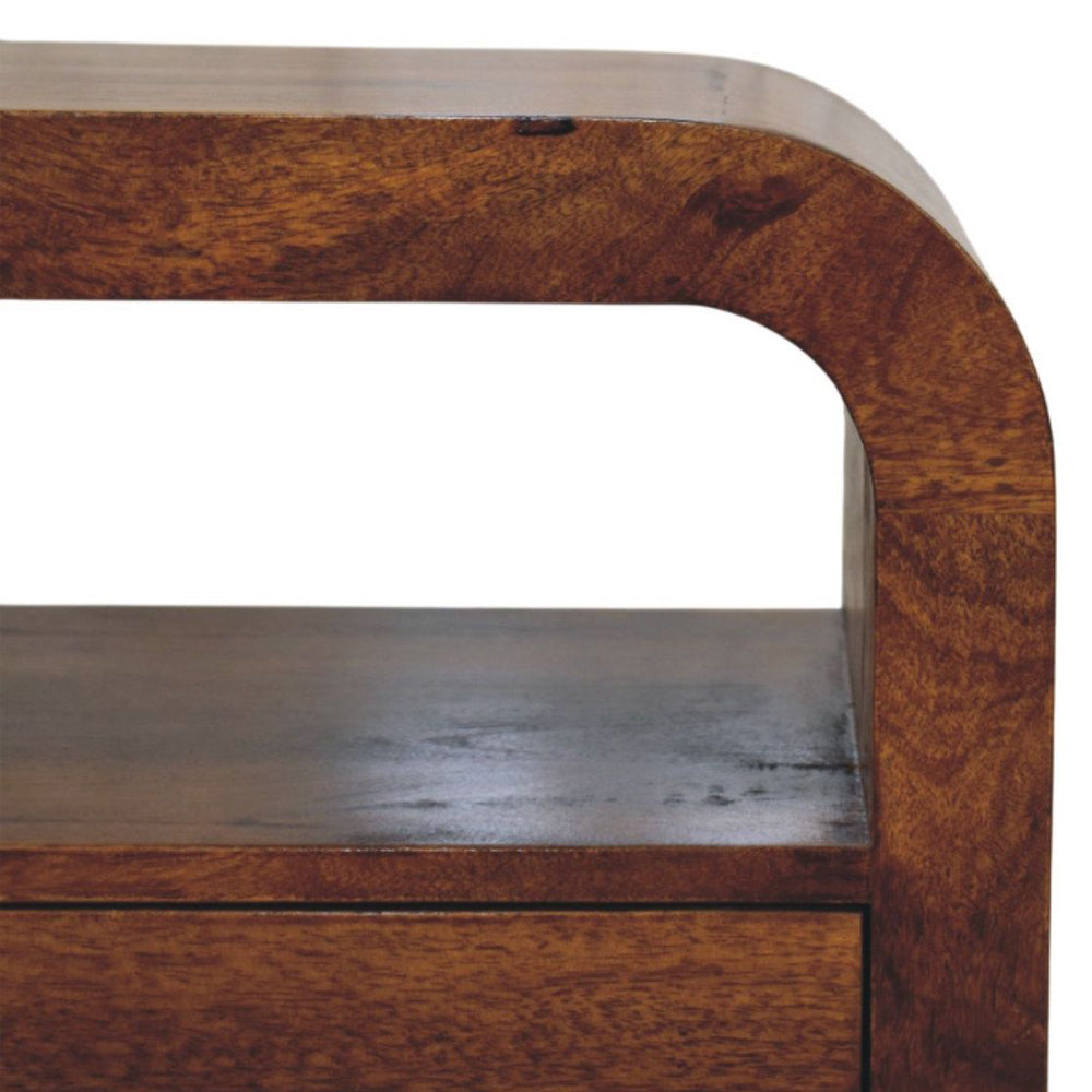 Artisan - Darcy Chestnut Nightstand With Drawer And Open Shelf