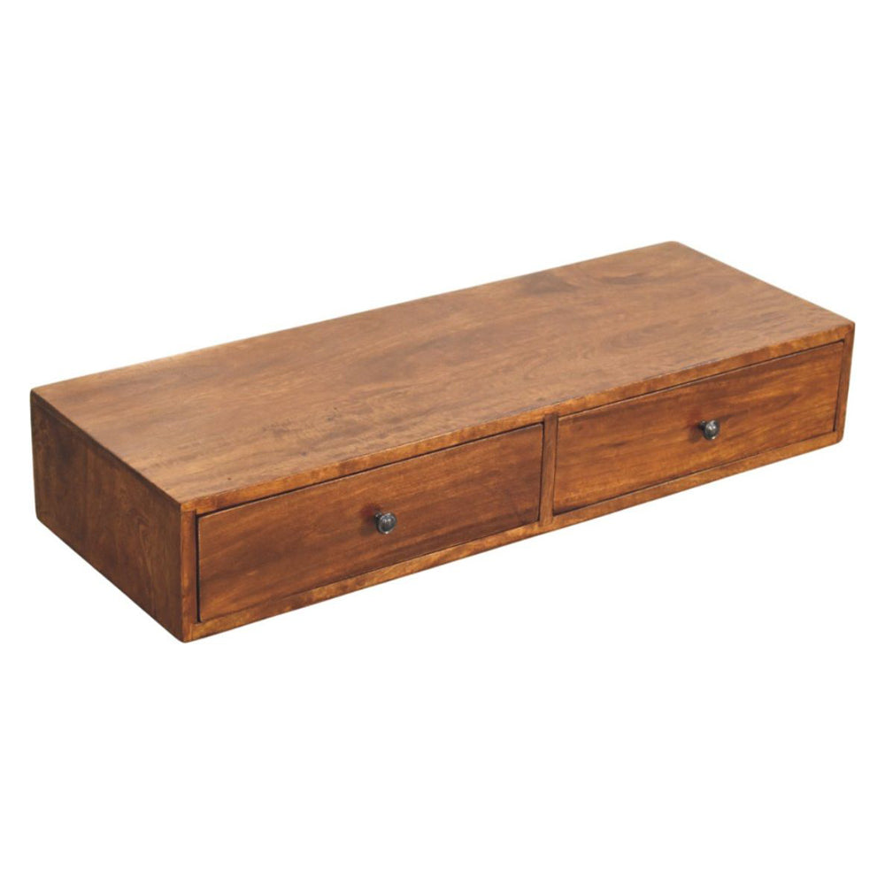 Artisan - Lunar 2 Drawer Chestnut Wall Mounted Console