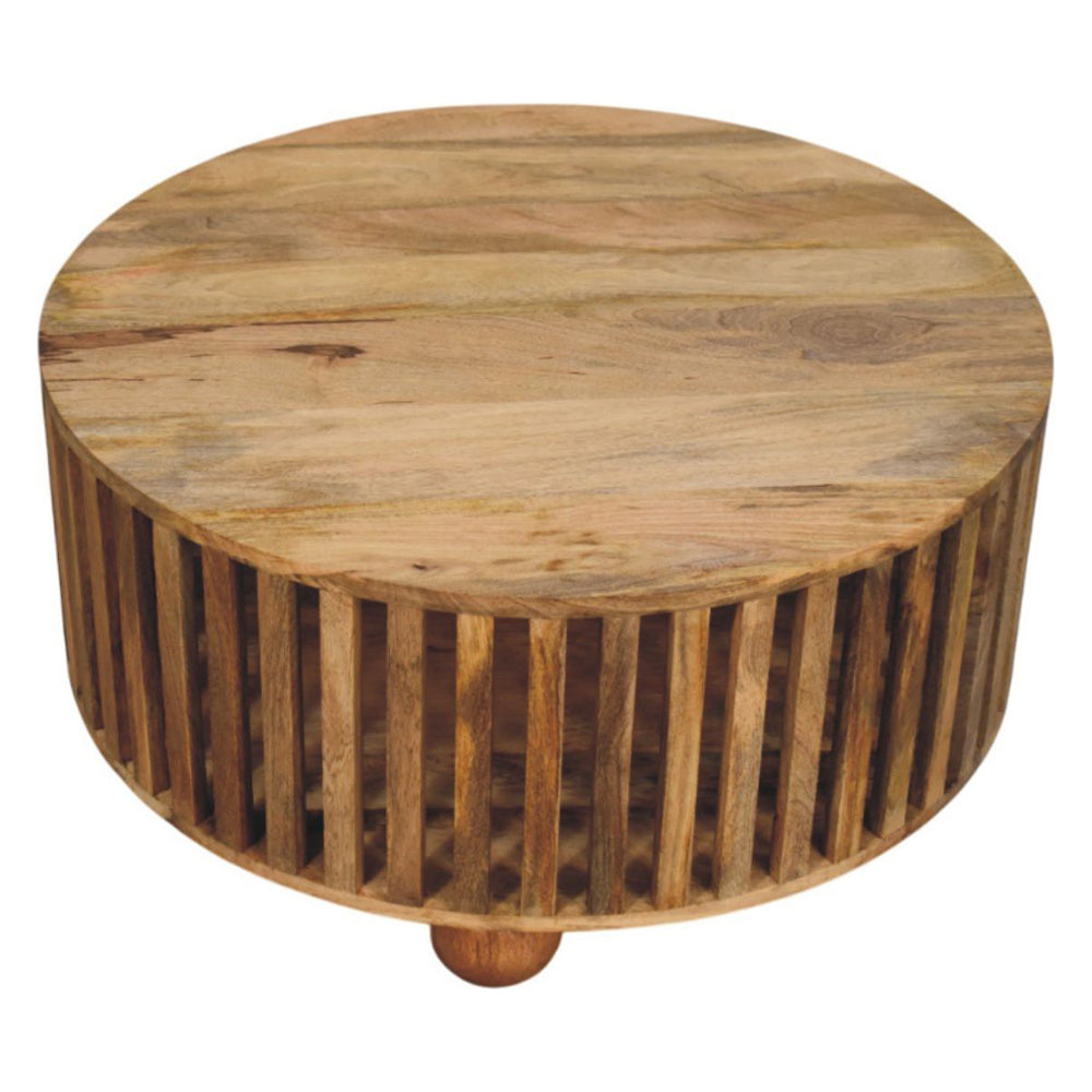 Artisan - Slatted Round Oak-Ish Coffee Table