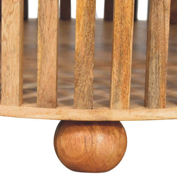 Artisan - Slatted Round Oak-Ish Coffee Table