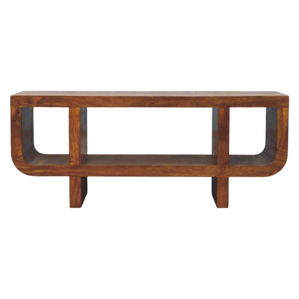 Artisan - Orion Curved Chestnut Media Unit