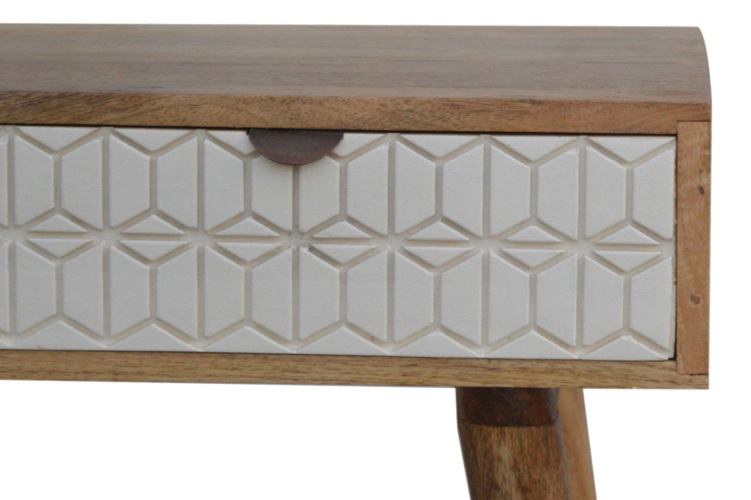 Artisan - Carved Console Table in Sleek White