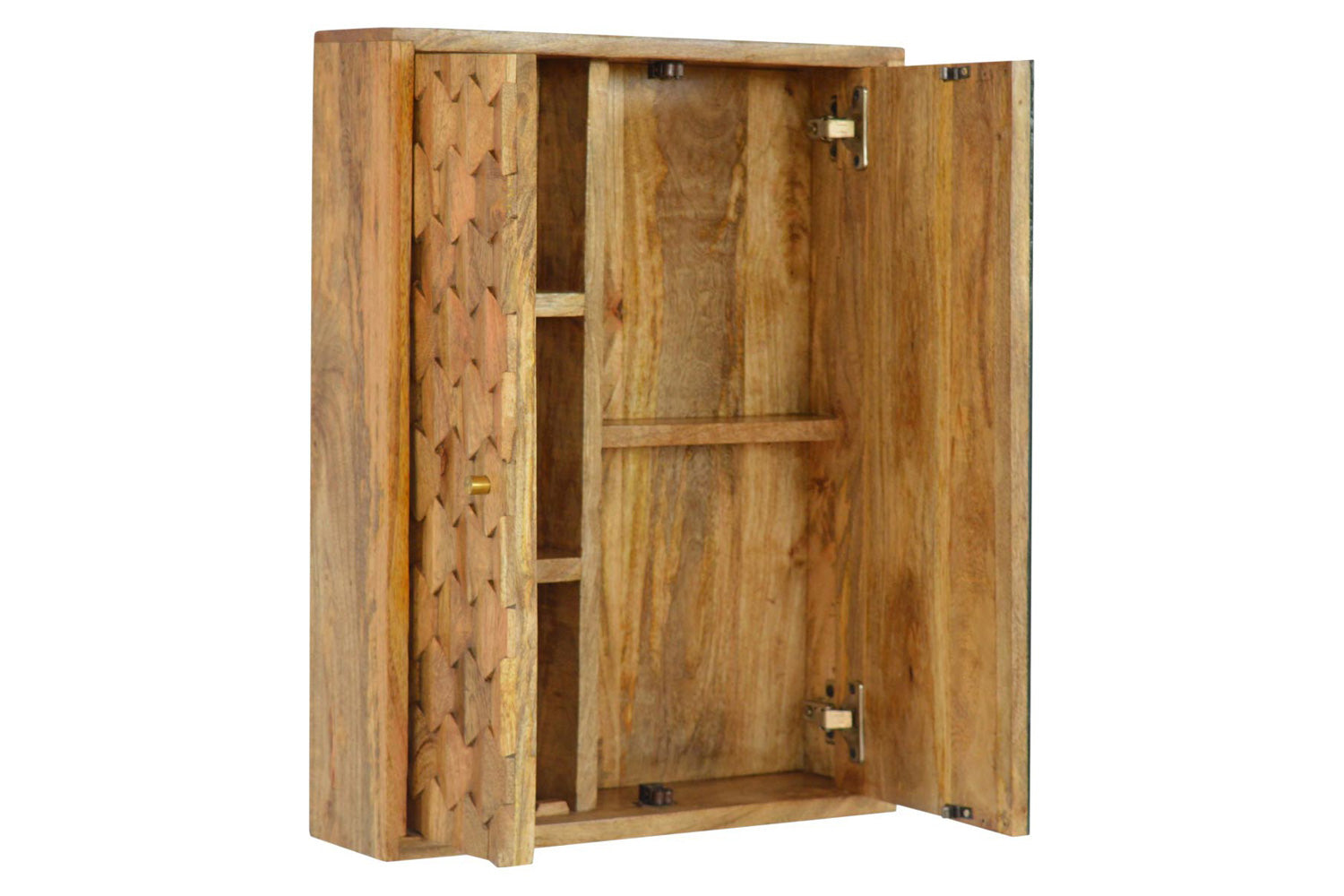 Artisan - Pineapple Carved Sliding Wall Mirror Cabinet