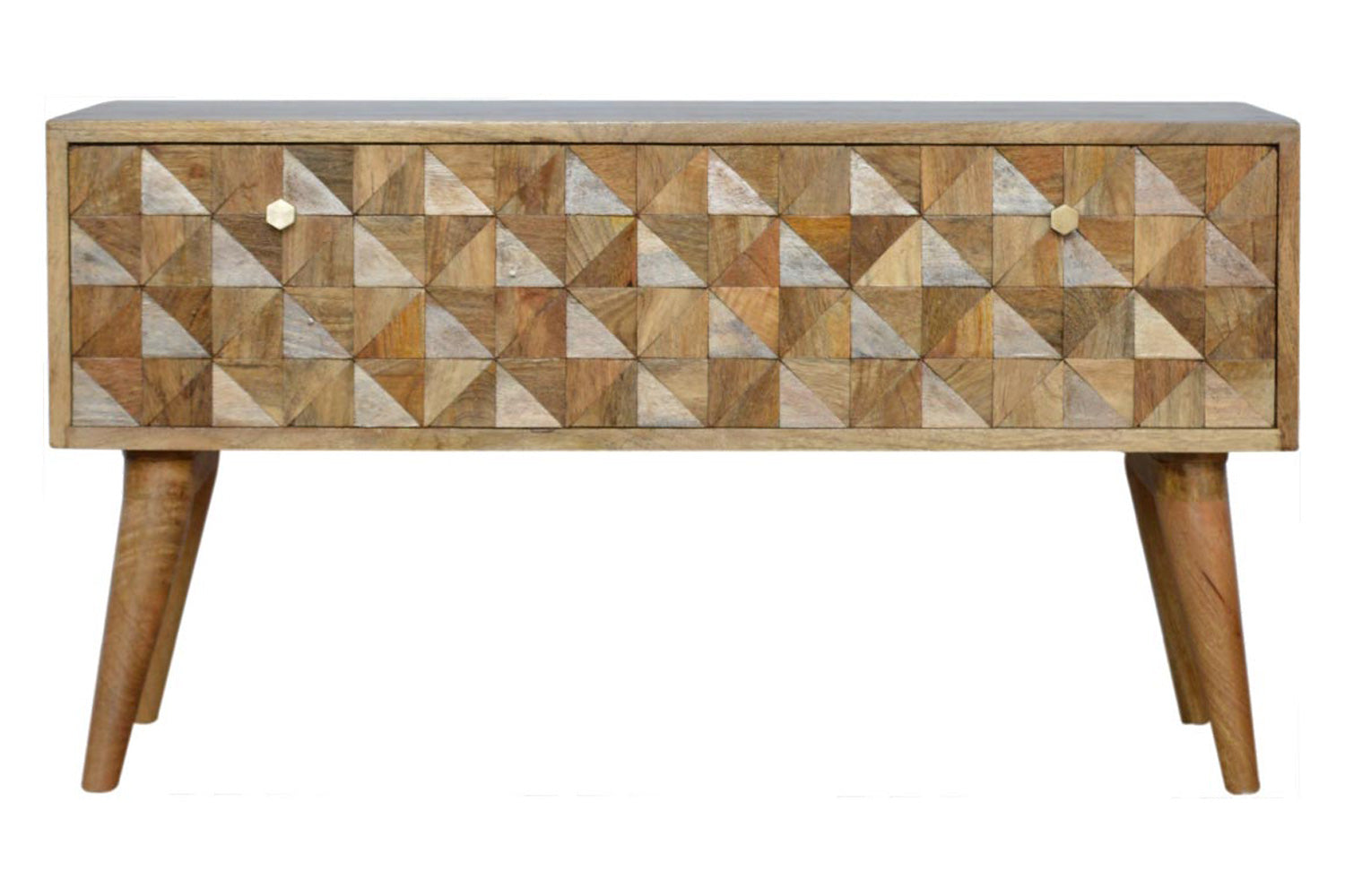 Artisan - Diamond Carved Storage Hallway Bench