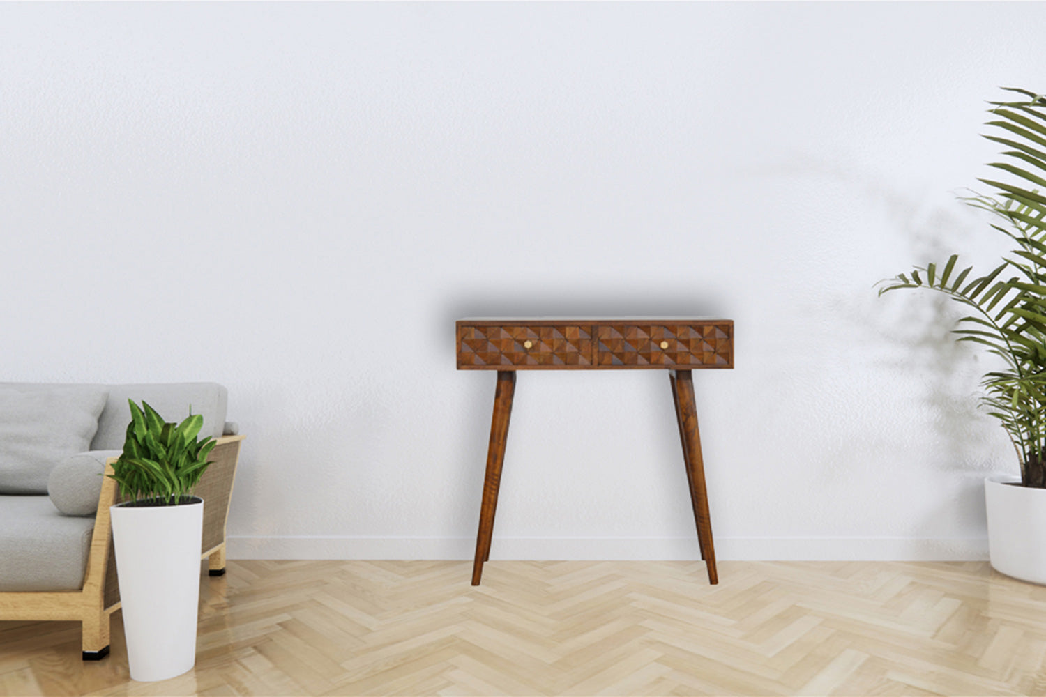 Artisan - Diamond Carved Console Table