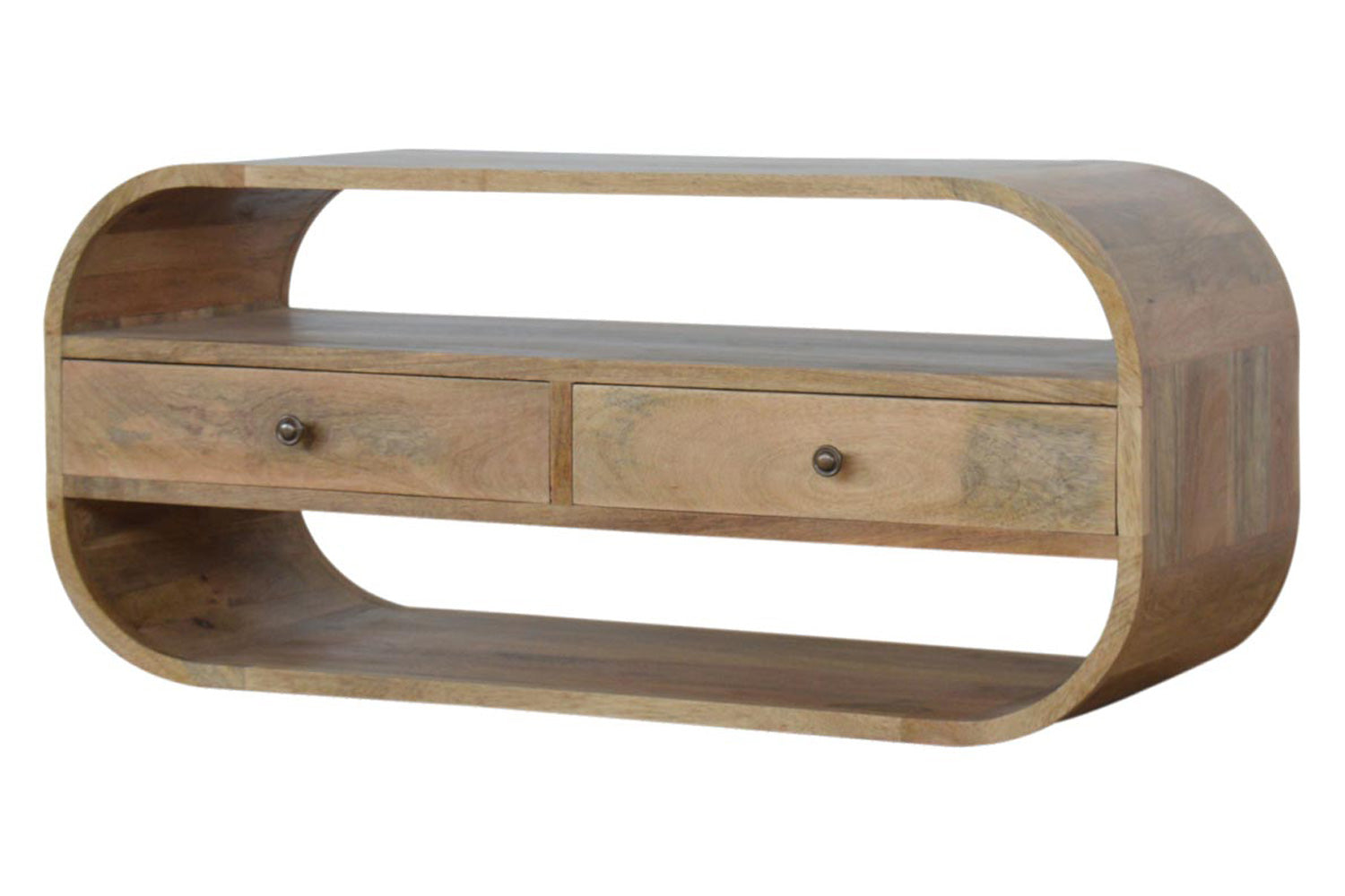 Artisan - Curved Edge TV Unit with 2 Drawers
