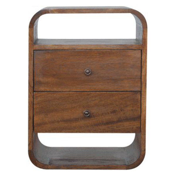 Artisan - Chestnut Curve 2 Drawer Nightstand