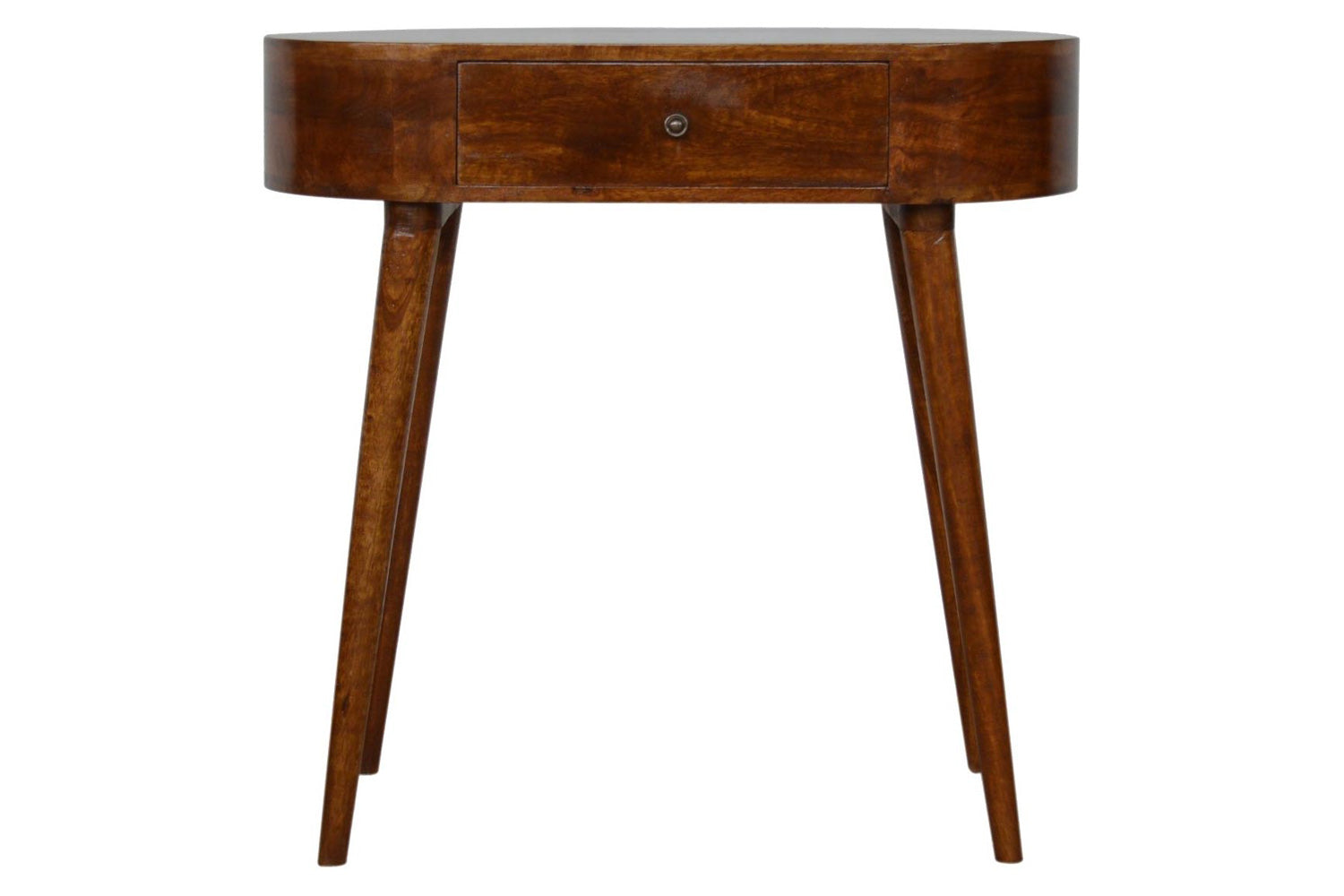 Artisan - Rounded Small Console Table in Chestnut