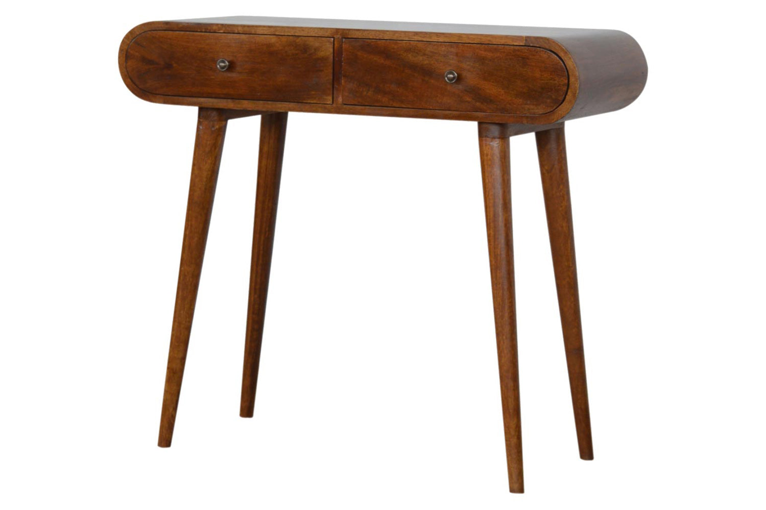 Artisan - Curved Edge Console Table in Chestnut